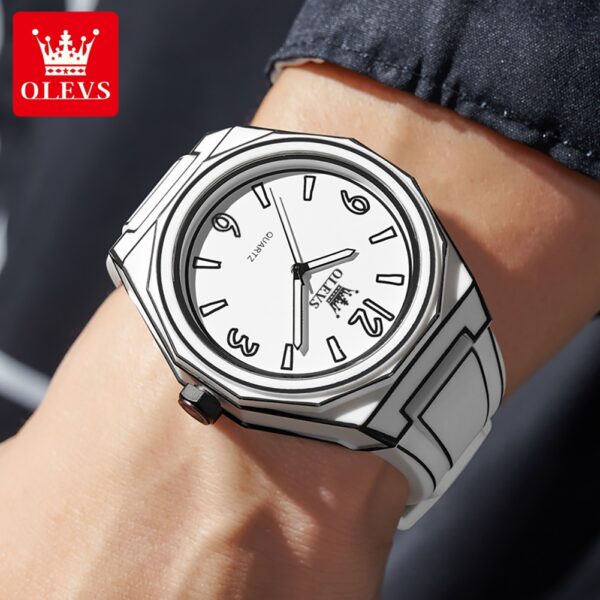 OLEVS 1018 Herrenuhr – Wasserdichte Quarz-Uhr mit Silikonarmband & Leuchtfunktion – Bild 13
