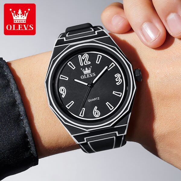OLEVS 1018 Herrenuhr – Wasserdichte Quarz-Uhr mit Silikonarmband & Leuchtfunktion – Bild 15