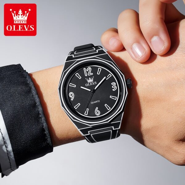 OLEVS 1018 Herrenuhr – Wasserdichte Quarz-Uhr mit Silikonarmband & Leuchtfunktion – Bild 16