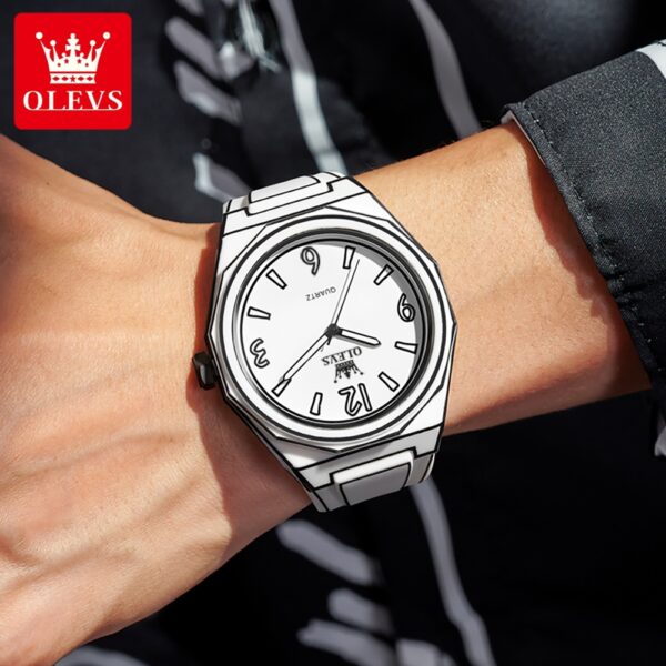 OLEVS 1018 Herrenuhr – Wasserdichte Quarz-Uhr mit Silikonarmband & Leuchtfunktion – Bild 18