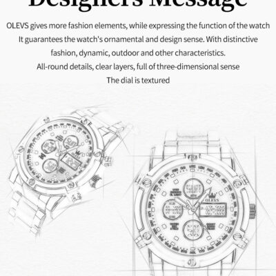 OLEVS 1106 Herrenuhr Original Multifunktionale Elektronische Uhr – Bild 14