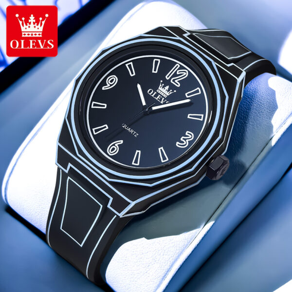 OLEVS 1018 Herrenuhr – Wasserdichte Quarz-Uhr mit Silikonarmband & Leuchtfunktion – Bild 28
