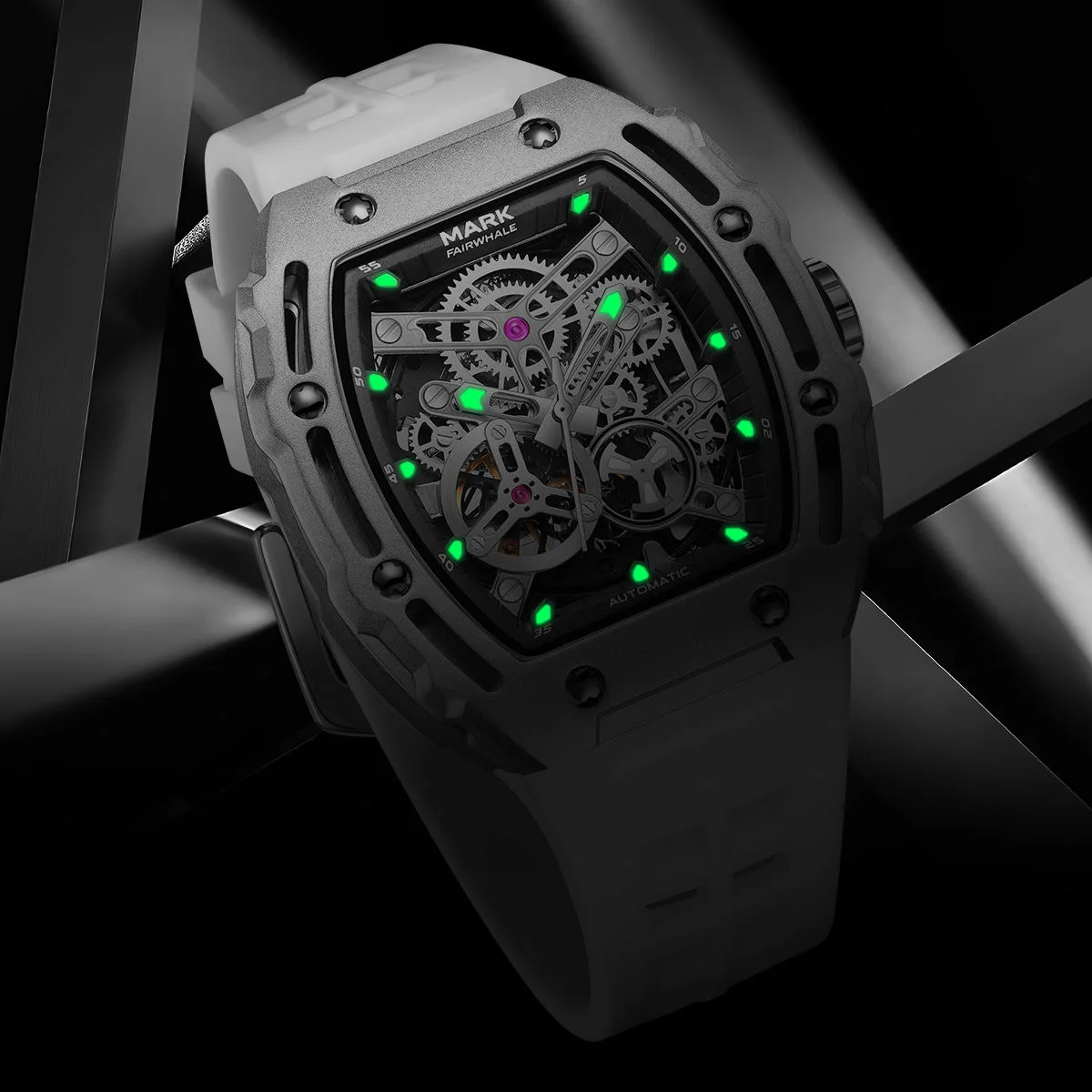 DITALING FW-6700: Luxuriöse Herren-Automatikuhr im Tonneau-Skelett-Design