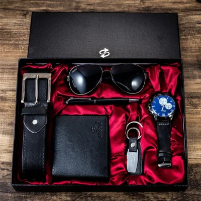 Luxuriöses Geschenkset für Herren: 6-in-1 Business-Accessoires