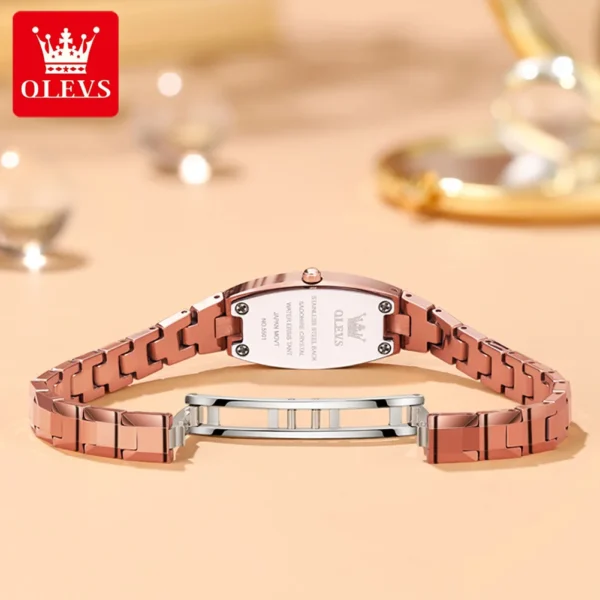 OLEVS 5501 Damenuhr – Luxus Quarz | Wolframstahl mit Diamanten | Elegantes Design – Bild 6