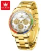 OLEVS 2939 Herren Sportuhr – Modisch mit Regenbogen-Diamanten & Wasserdichtem Quarzwerk – Bild 10