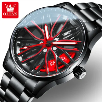 OLEVS 9937 Herrenuhr – Top Luxus Quarz-Uhr mit drehbarer Lünette & Sport-Design
