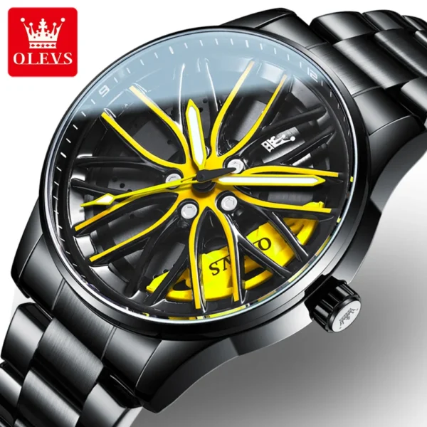 OLEVS 9937 Herrenuhr – Top Luxus Quarz-Uhr mit drehbarer Lünette & Sport-Design – Bild 9