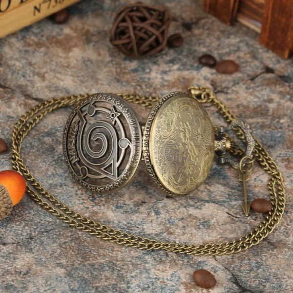 Vintage Hollow Cover Half Hunter Taschenuhr-Zeitlose Eleganz als Geschenk – Bild 3