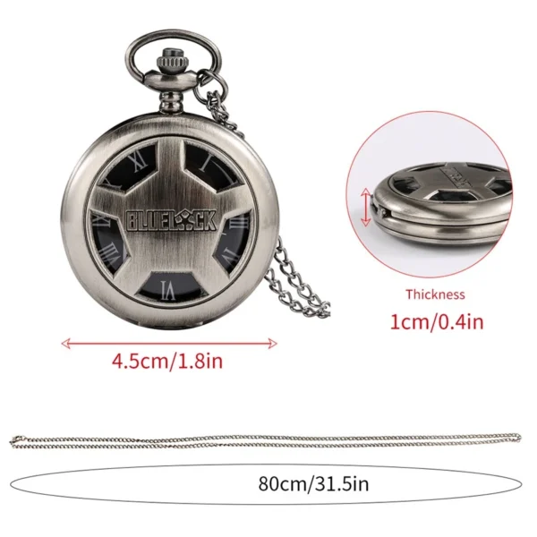 Vintage Hohl-Pentagon-Design Taschenuhr | Einzigartiger Stil für Sie und Ihn – Bild 3