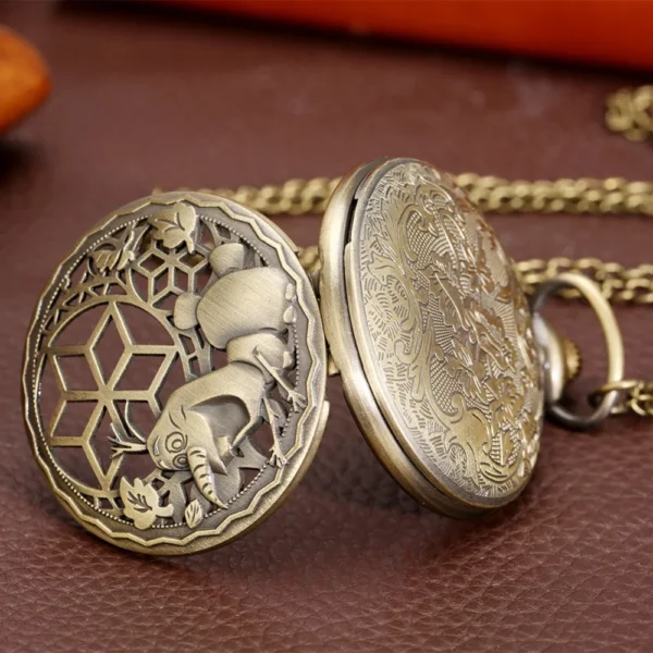 Antike Bronze OLAF-Design Taschenuhr | Ein Retro-Meisterwerk – Bild 15