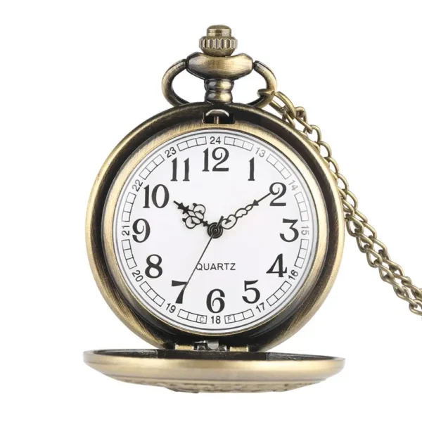 Vintage Bronze Hohlkranich-Kiefern-Taschenuhr-Ein Symbol der Langlebigkeit – Bild 2