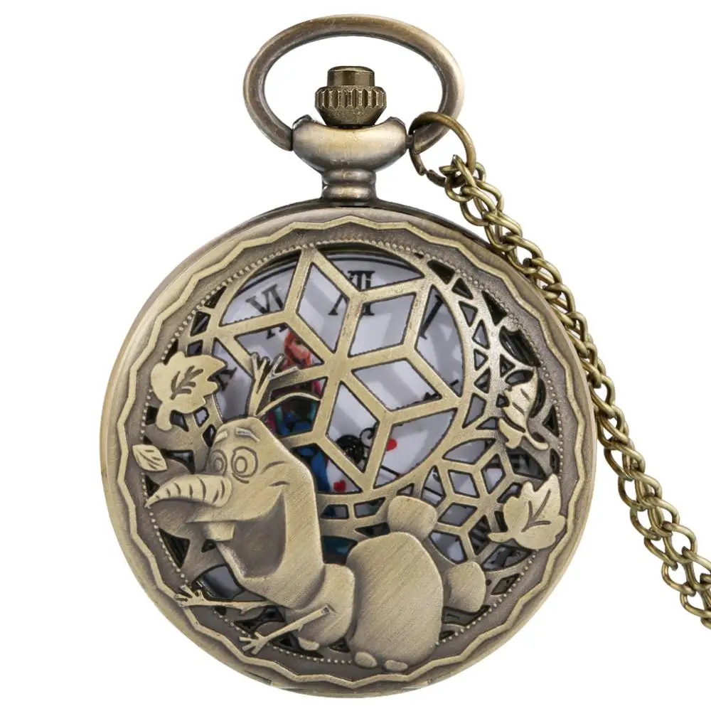 Antike Bronze OLAF-Design Taschenuhr | Ein Retro-Meisterwerk