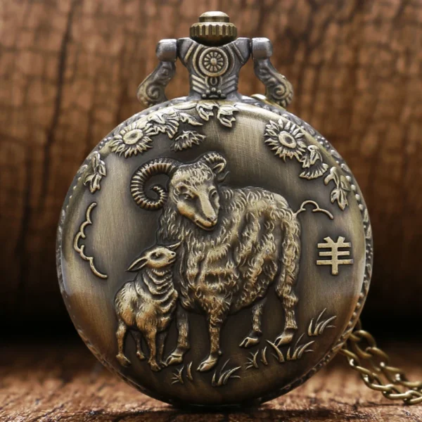 YISUYA Antike Sternzeichen-Taschenuhr: Retro-Charme und präzises Design – Bild 3
