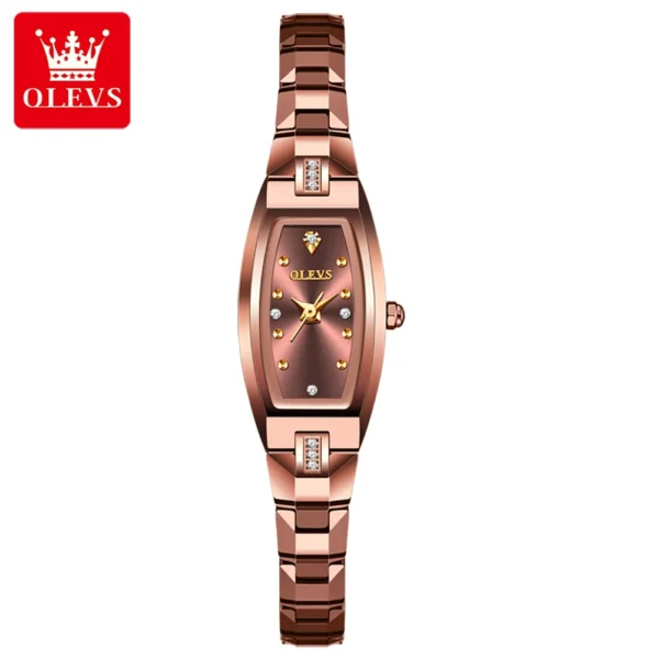 OLEVS 5501 Damenuhr – Luxus Quarz | Wolframstahl mit Diamanten | Elegantes Design – Bild 7