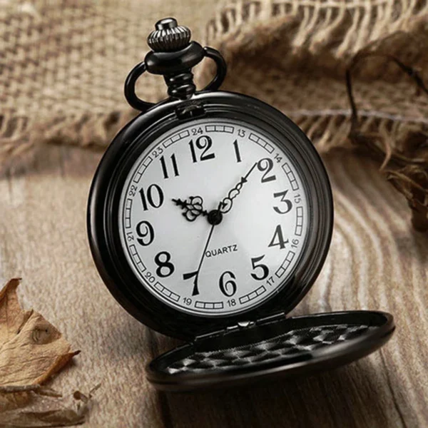 Luxus Glatte Silber Taschenuhr-Zeitlose Eleganz für Sie und Ihn – Bild 20