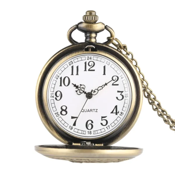 Vintage Bronze Hohlkranich-Kiefern-Taschenuhr-Ein Symbol der Langlebigkeit – Bild 9