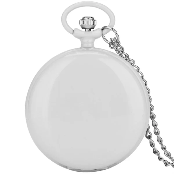 Luxus Glatte Silber Taschenuhr-Zeitlose Eleganz für Sie und Ihn – Bild 14