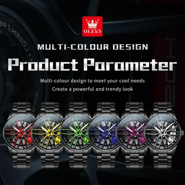 OLEVS 9937 Herrenuhr – Top Luxus Quarz-Uhr mit drehbarer Lünette & Sport-Design – Bild 5