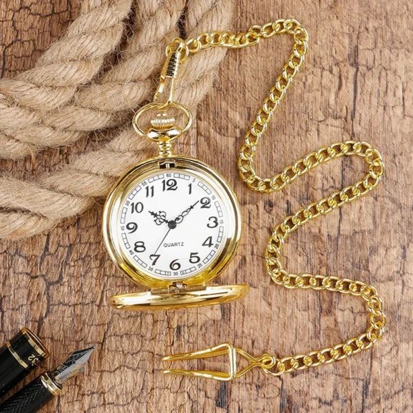 Luxus Glatte Silber Taschenuhr-Zeitlose Eleganz für Sie und Ihn – Bild 31
