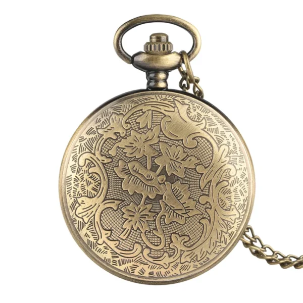 Vintage Bronze Hohlkranich-Kiefern-Taschenuhr-Ein Symbol der Langlebigkeit – Bild 11