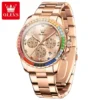 OLEVS 2939 Herren Sportuhr – Modisch mit Regenbogen-Diamanten & Wasserdichtem Quarzwerk – Bild 8