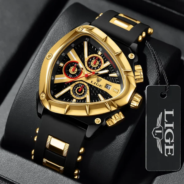 LIGE 89103 Wasserdichte Herrenuhr: Luxuriöse Militär-Sportuhr mit Chronograph – Bild 27