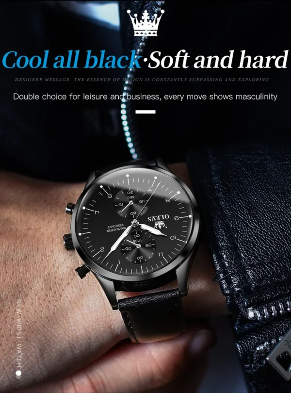 OLEVS 2880 Herrenuhr – Original Luxus Quarz-Uhr mit Chronograph und Leuchtfunktion – Bild 22