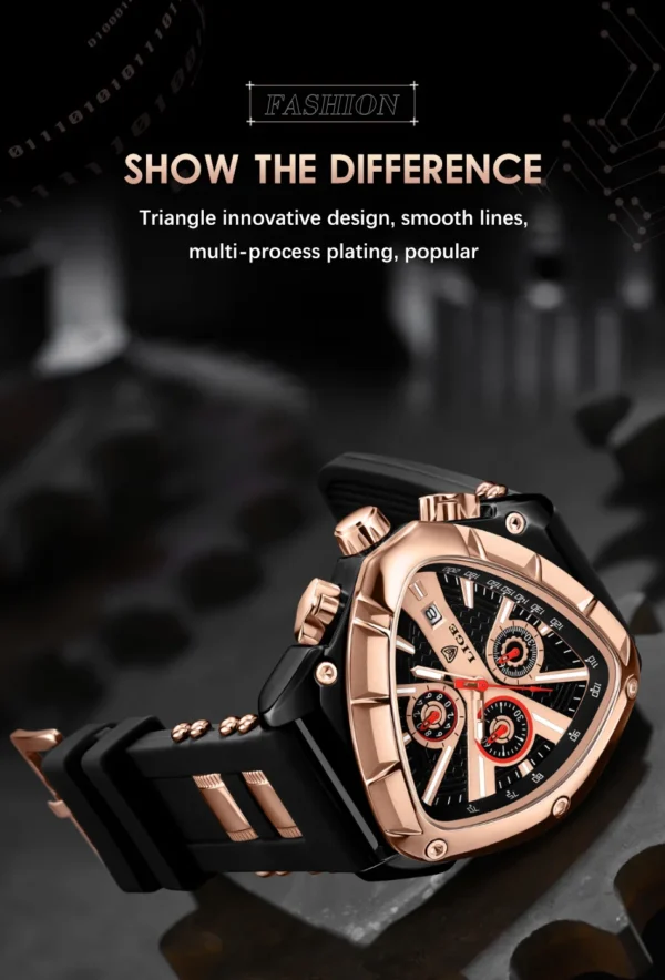 LIGE 89103 Wasserdichte Herrenuhr: Luxuriöse Militär-Sportuhr mit Chronograph – Bild 14