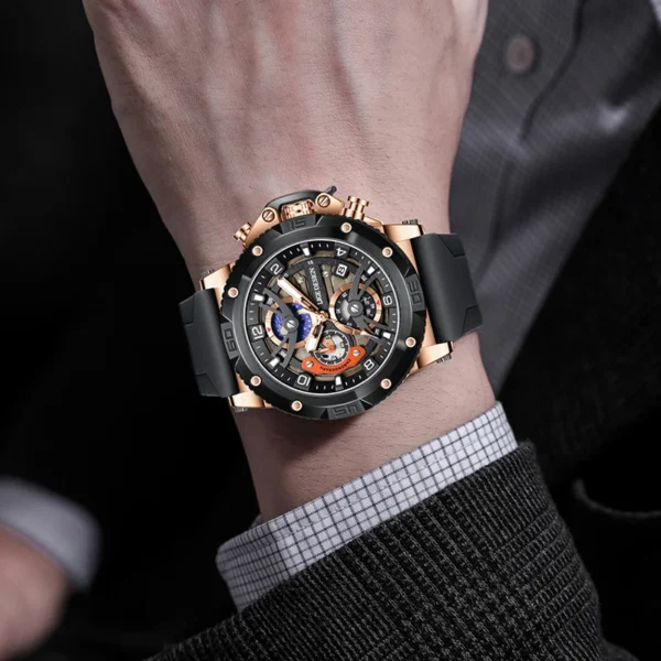 LIGE Neue Militär-Sportuhr mit Luxus-Chronograph für Herren – Bild 5