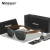 Ninesun Schwarze Walnuss Holz Polarisierte Sonnenbrille für Herren – Handgefertigt UV400 – Bild 3