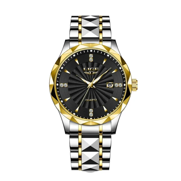 Business Sport Herrenuhr: Luxuriöse Eleganz aus Edelstahl mit Chronograph – Bild 10