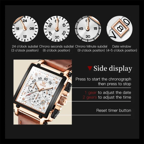 OLEVS 9919 Luxus-Herrenuhr-Markantes Design und Präzise Funktionen – Bild 3