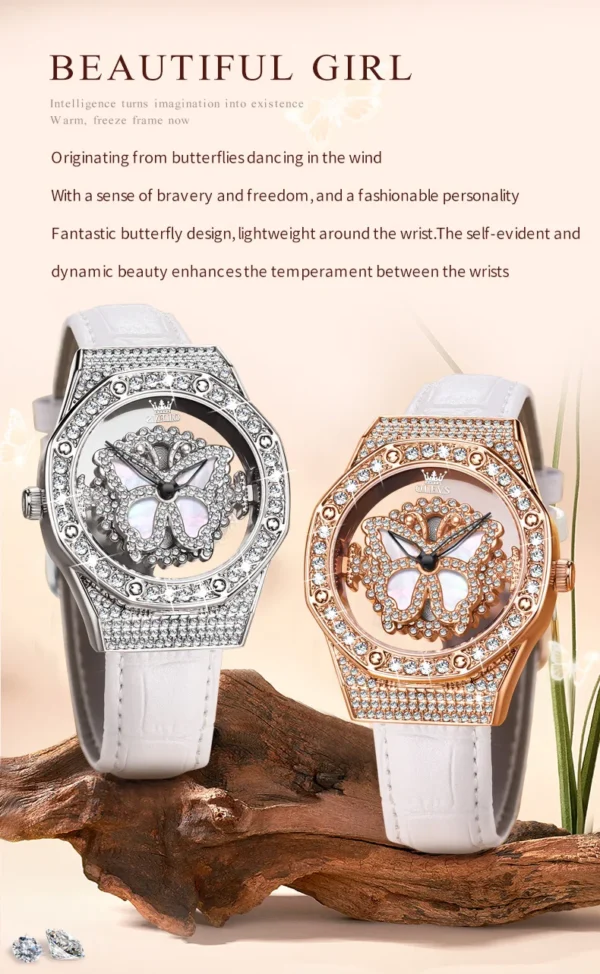 OLEVS 9996 Damenuhr – Luxus Elegant mit drehbarem Zifferblatt-Diamanten – Bild 15