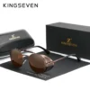 KINGSEVEN Polarisierte Piloten-Sonnenbrille für Herren und Damen – Klassischer UV400-Schutz – Bild 9