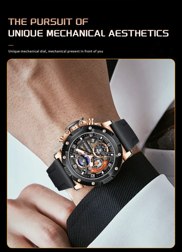 LIGE Neue Militär-Sportuhr mit Luxus-Chronograph für Herren – Bild 16