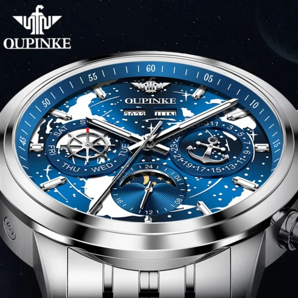 OUPINKE 3256 Original Automatikuhr für Herren-Eleganz trifft auf nautische Präzision – Bild 3