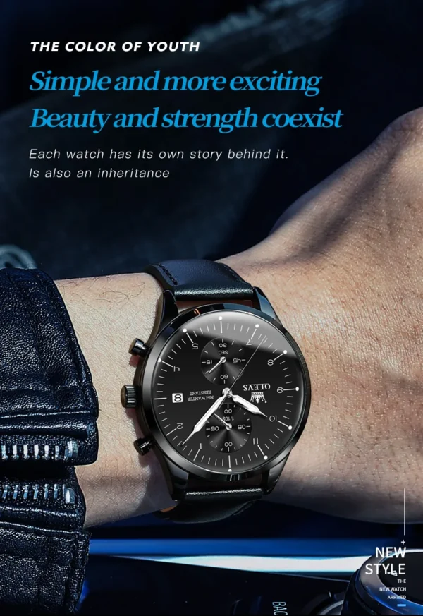OLEVS 2880 Herrenuhr – Original Luxus Quarz-Uhr mit Chronograph und Leuchtfunktion – Bild 16