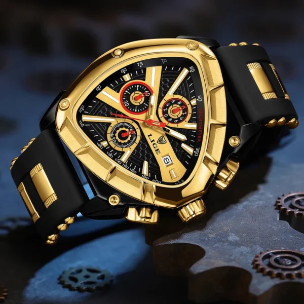 LIGE 89103 Wasserdichte Herrenuhr: Luxuriöse Militär-Sportuhr mit Chronograph – Bild 28
