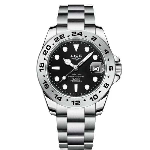 Business Herrenuhr Luxuriöse Eleganz aus Edelstahl – Bild 8