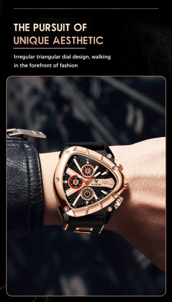 LIGE 89103 Wasserdichte Herrenuhr: Luxuriöse Militär-Sportuhr mit Chronograph – Bild 13
