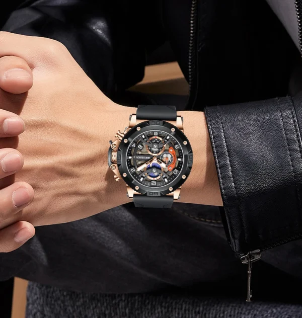 LIGE Neue Militär-Sportuhr mit Luxus-Chronograph für Herren – Bild 24