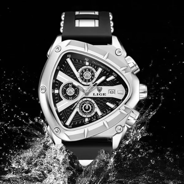 LIGE 89103 Wasserdichte Herrenuhr: Luxuriöse Militär-Sportuhr mit Chronograph – Bild 3