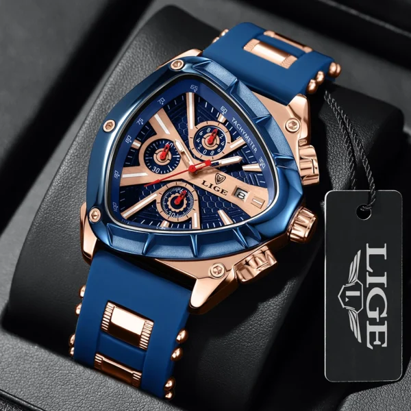 LIGE 89103 Wasserdichte Herrenuhr: Luxuriöse Militär-Sportuhr mit Chronograph – Bild 21