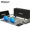 Ninesun Polarisierte Runde Steampunk Vintage Sonnenbrille UV400 – Bild 3