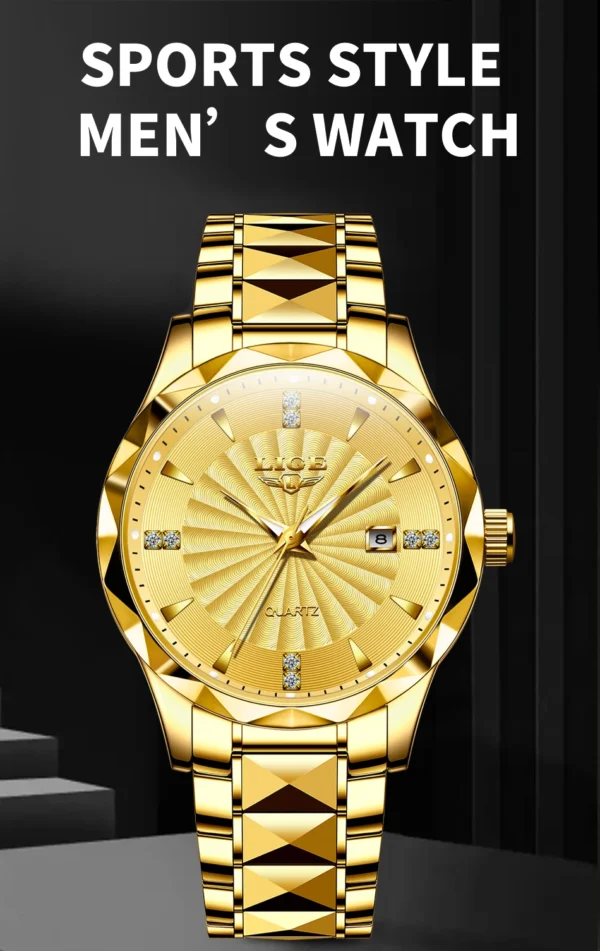 Business Sport Herrenuhr: Luxuriöse Eleganz aus Edelstahl mit Chronograph – Bild 14