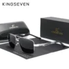 KINGSEVEN Polarisierte Rechteckige Sonnenbrille UV400 für Herren – Bild 3