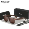 Ninesun Schwarze Walnuss Holz Polarisierte Sonnenbrille für Herren – Handgefertigt UV400 – Bild 2