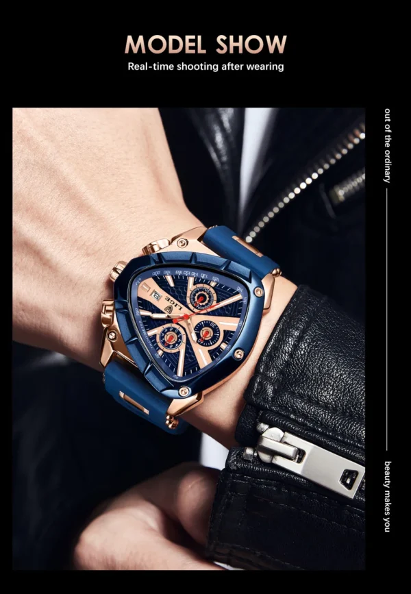 LIGE 89103 Wasserdichte Herrenuhr: Luxuriöse Militär-Sportuhr mit Chronograph – Bild 23