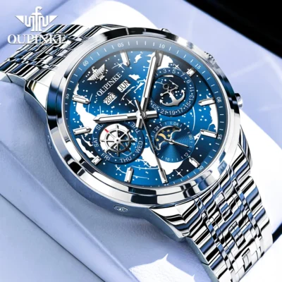 OUPINKE 3256 Original Automatikuhr für Herren-Eleganz trifft auf nautische Präzision